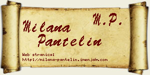Milana Pantelin vizit kartica